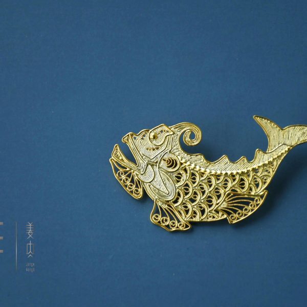 Pure Silver Brooches & Pins - Capricorn Fish - 画像 (6)
