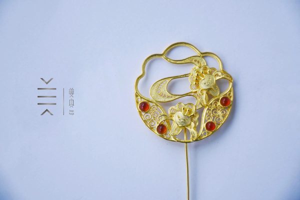 Gilded Silver Brooches & Pins - Pomegranate Flowers - Image 3
