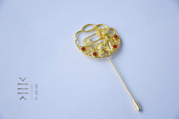 Gilded Silver Brooches & Pins - Pomegranate Flowers - Image 4