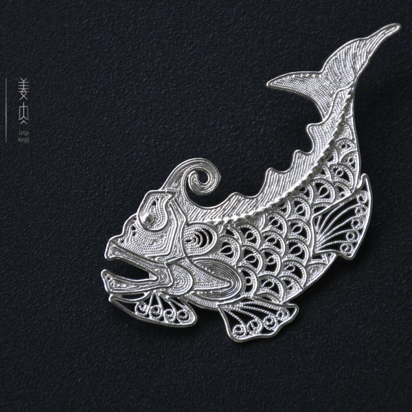 Pure Silver Brooches & Pins - Capricorn Fish