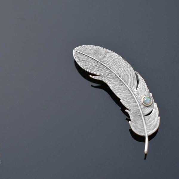 Pure Silver Brooches & Pins - A Wild Goose's Feather