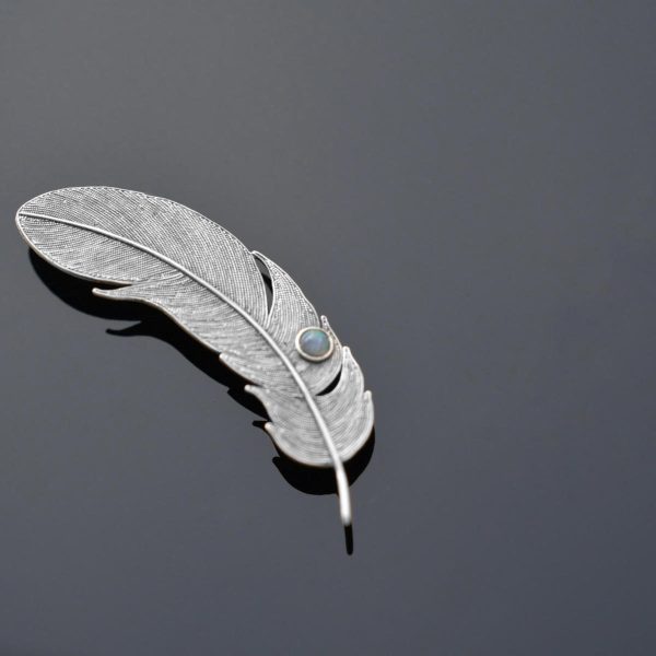 Pure Silver Brooches & Pins - A Wild Goose's Feather - Image 2