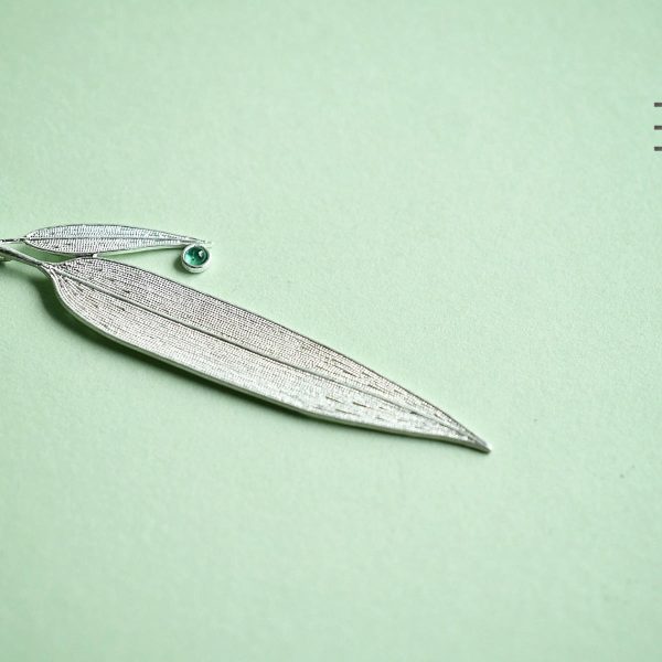 Pure Silver Brooches & Pins - Bamboo Leaves - Imagen 2