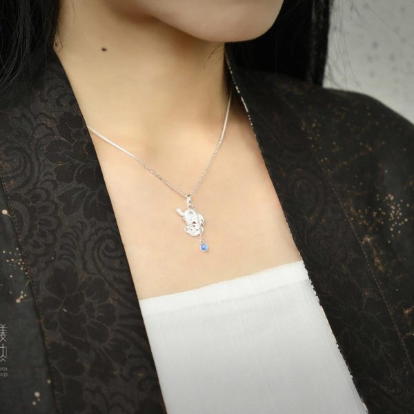 Fine Silver Pendant Necklace - Auspicious Elephant - Image 4