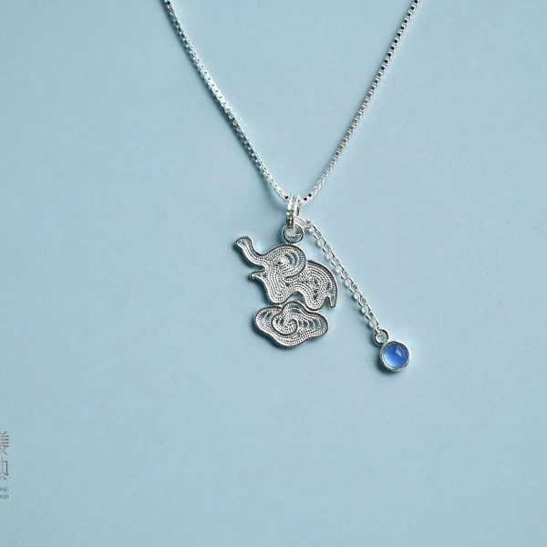 Fine Silver Pendant Necklace - Auspicious Elephant