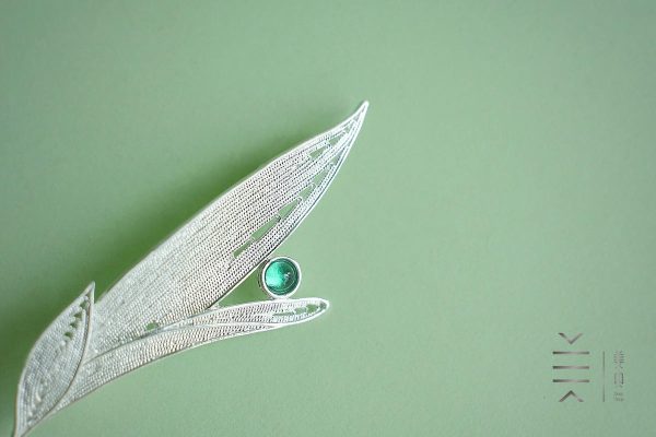 Pure Silver Brooches & Pins - Tea Leaves Purifying the Mind - Image 5