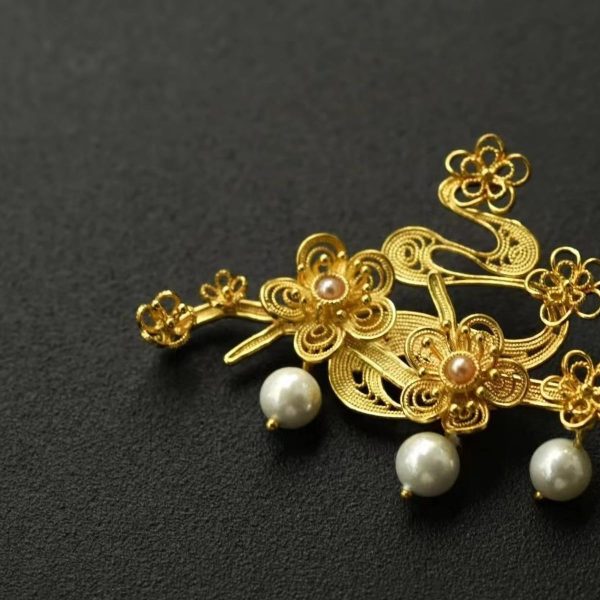 Gilded Silver Brooches & Pins - Plum Blossom - Image 2