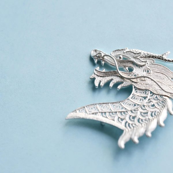 Pure Silver Brooches & Pins - Dragon - 画像 (3)