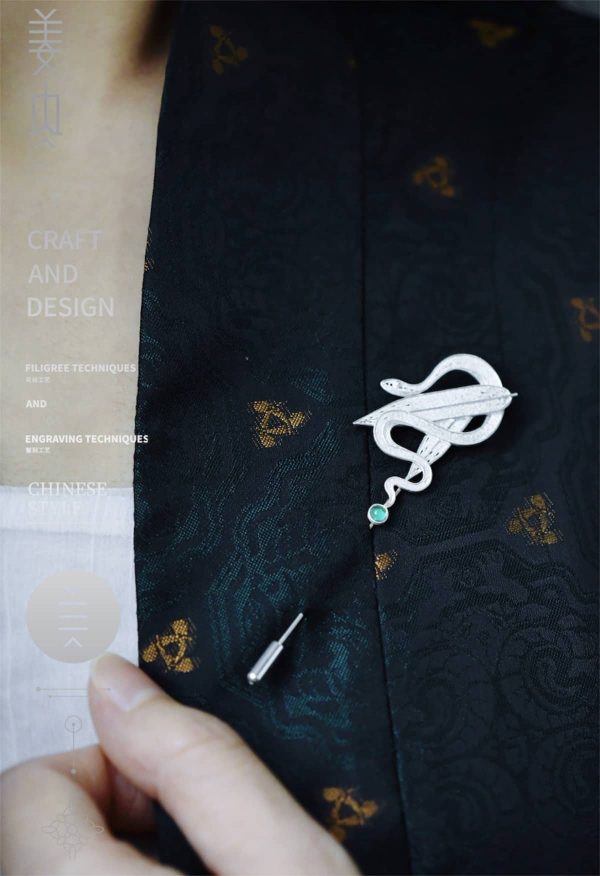 Pure Silver Brooches & Pins - Spiritual Snake - Image 9