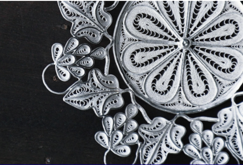Part of a silver ornament