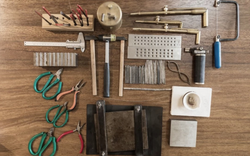Tools for forging Miao silver jewelry