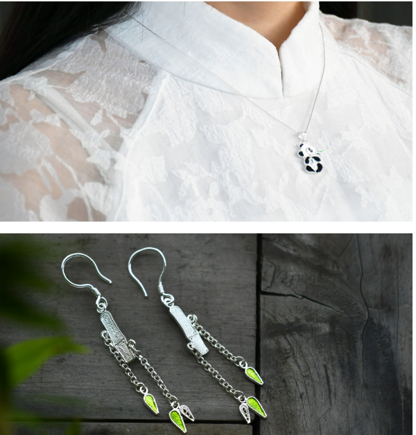 Upper - a giant panda pendant