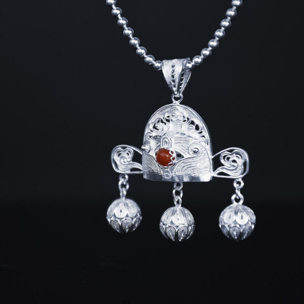 Pure silver pendant - Triple First - 11