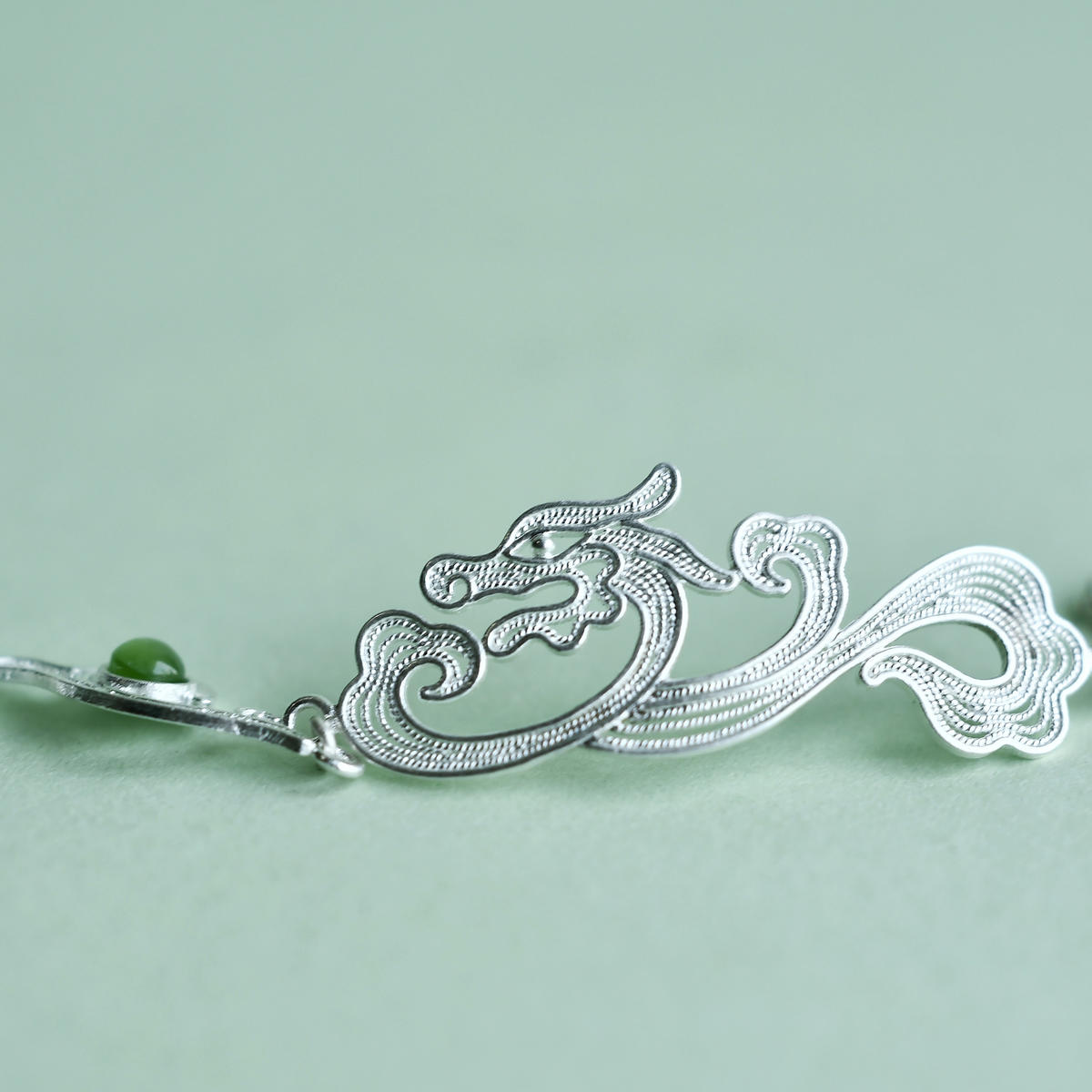 silver bracelet - Cloud Dragon