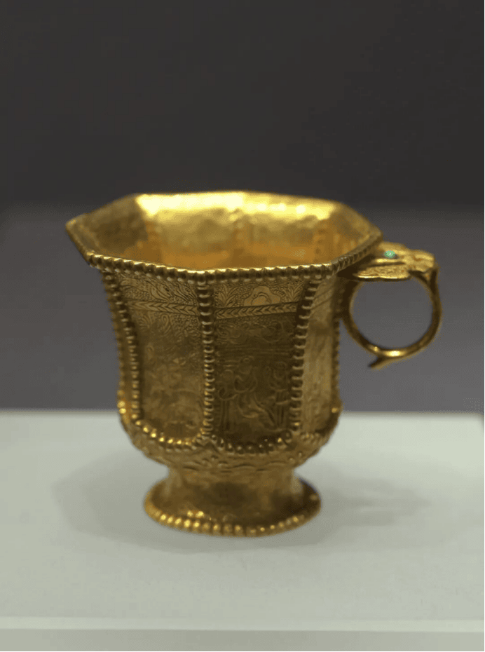 Intricately designed ancient gold cup