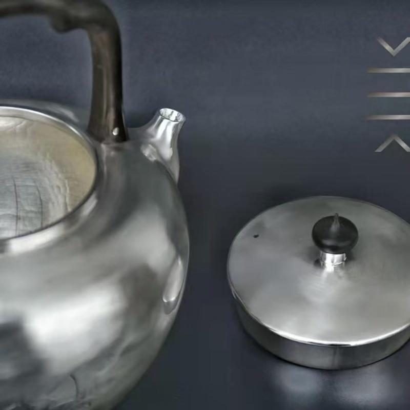 Pure Silver Teapot - Two Quails - 画像 (4)