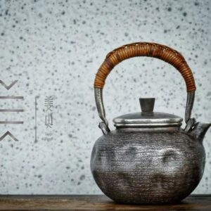 Pure Silver Teapot - Meteorite Craters