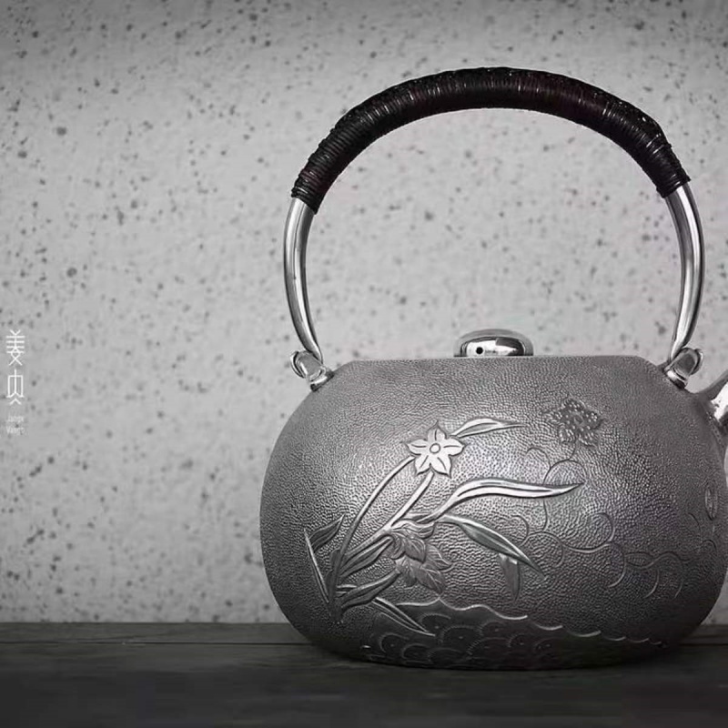 Pure Silver Teapot - Clivia - 画像 (9)