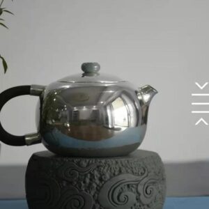 Pure Silver Teapot - Inverted-Handle Xishi Teapot