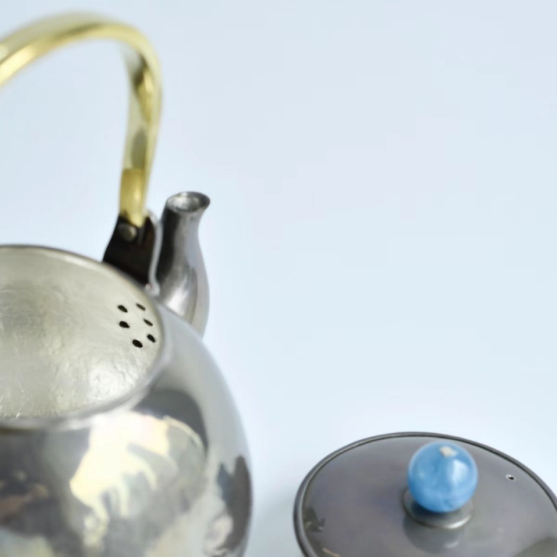 Pure Silver Teapot - Little Swing handle Teapot - Image 3