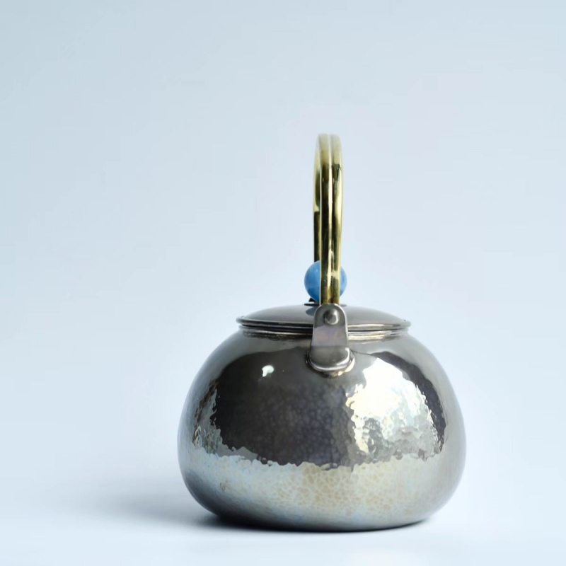 Pure Silver Teapot - Little Swing handle Teapot - Image 4