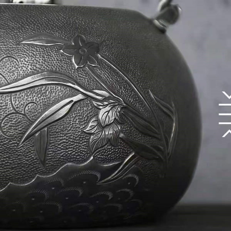 Pure Silver Teapot - Clivia - 画像 (2)